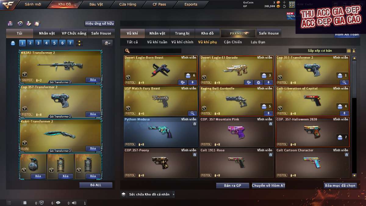 shop acc cf uy tin gia re